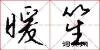 暖笙怎么写好看