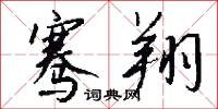 骞翔怎么写好看