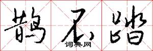鹊不踏怎么写好看
