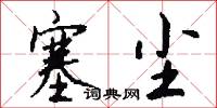 塞尘怎么写好看
