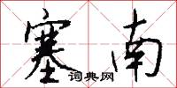 塞南怎么写好看