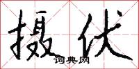 摄伏怎么写好看
