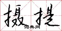 摄提怎么写好看