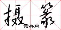 摄篆怎么写好看