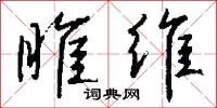 睢维怎么写好看