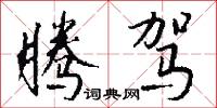 腾驾怎么写好看