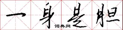 一身是胆怎么写好看