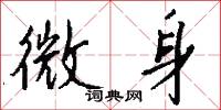 微身怎么写好看