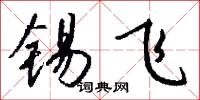 锡飞怎么写好看