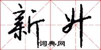 新升怎么写好看