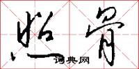 照骨怎么写好看