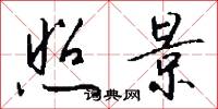照景怎么写好看
