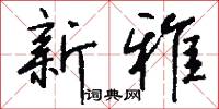 新雅怎么写好看