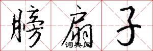 膀扇子怎么写好看