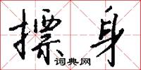 摽身怎么写好看