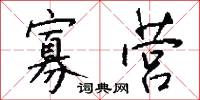 寡营怎么写好看