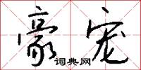 豪宠怎么写好看