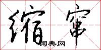 缩窜怎么写好看