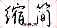 缩简怎么写好看