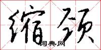 缩颈怎么写好看