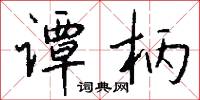 谭柄怎么写好看