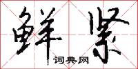 鲜紧怎么写好看