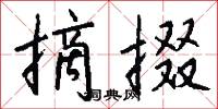 摘掇怎么写好看