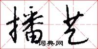 播艺怎么写好看
