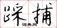 踩捕怎么写好看