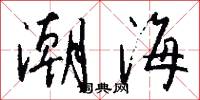 潮海怎么写好看