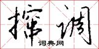 撺调怎么写好看