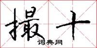 撮十怎么写好看