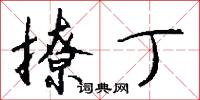 撩丁怎么写好看