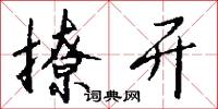 撩开怎么写好看