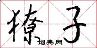 獠子怎么写好看