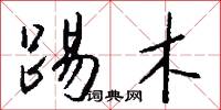 踢木怎么写好看