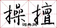操擅怎么写好看