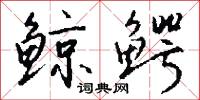 鲸鳄怎么写好看