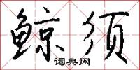 鲸须怎么写好看