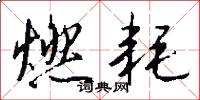 燃耗怎么写好看
