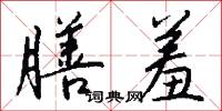 膳羞怎么写好看
