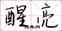 醒亮怎么写好看