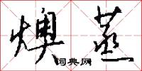 燠蒸怎么写好看