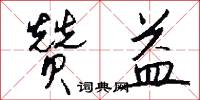 赞益怎么写好看