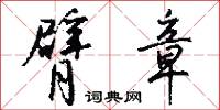 臂章怎么写好看