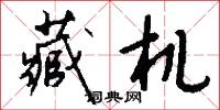 藏机怎么写好看