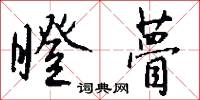 瞪瞢怎么写好看