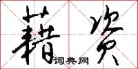 藉资怎么写好看
