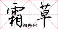 霜草怎么写好看
