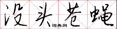 没头苍蝇怎么写好看